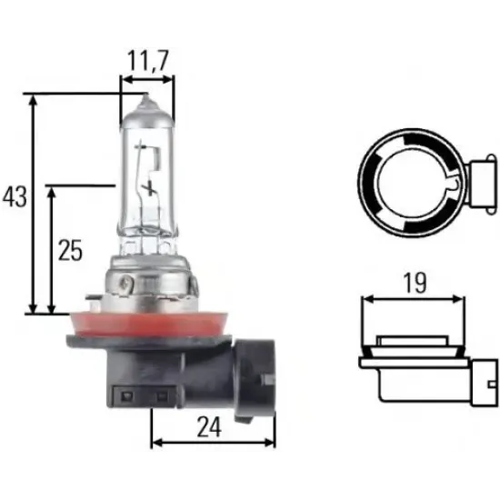 Far Pentru Viraje, Bec Incandescent, Proiector Ceata, Far Faza Lunga, Far Principal, Bec HELLA 8GH 008 358-121