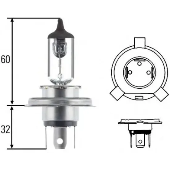 Bec Incandescent, Proiector Ceata, Far Faza Lunga, Far Principal, Bec HELLA 8GJ 002 525-131