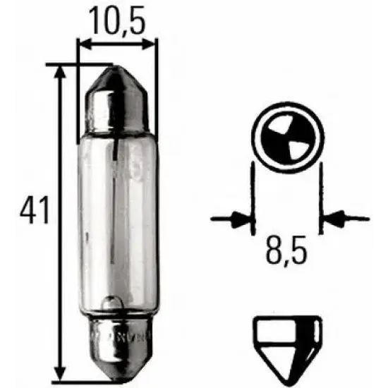 Lumini Interioare, Bec Incandescent, Semnalizator, Lampa Frana, Lampa Spate, Bec HELLA 8GM 002 091-131