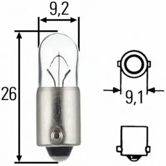 Iluminare Numar Circulatie, Lumini de Stationare, Iluminare Portbagaj, Lumini Interioare, Bec Incandescent, Semnalizator, Lampa Spate, Bec, Bec HELLA 8GP 002 067-121