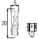 Bec Incandescent, Comutator, Bec HELLA 8GP 002 095-121