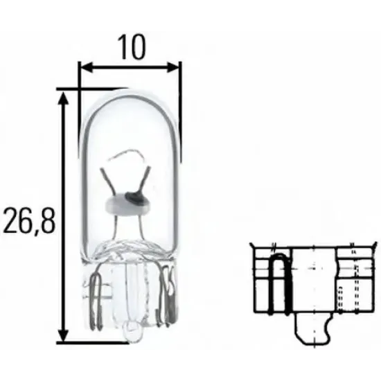 Iluminare Demarcare / Avertizare, Lumini Semnalizare / Delimitare, Iluminare Numar Circulatie, Lumina Aditionala Frana, Lumini de Stationare, Iluminare Portbagaj, Bec Incandescent, Semnalizator, Lampa Spate, Bec, Bec HELLA 8GP 003 594-121