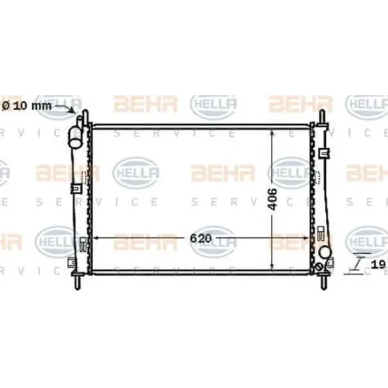 Racire Motor, Radiator HELLA 8MK 376 705-551