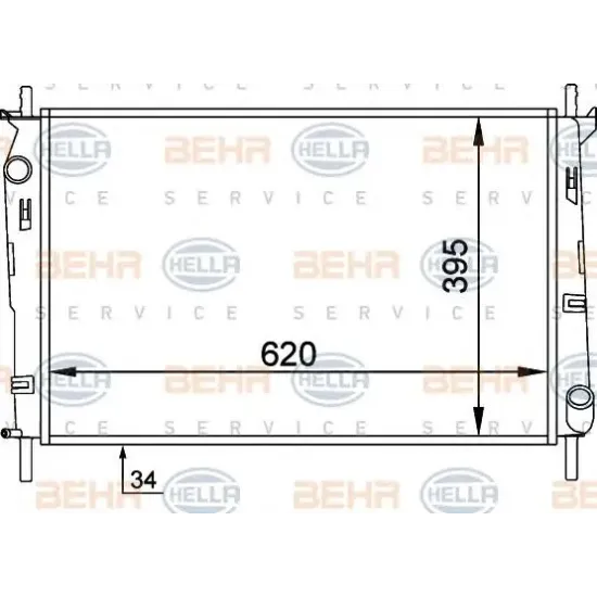 Racire Motor, Radiator HELLA 8MK 376 706-631