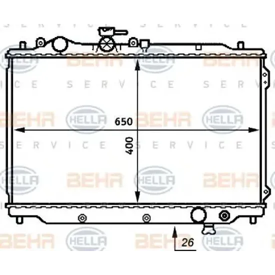 Racire Motor, Radiator HELLA 8MK 376 706-711