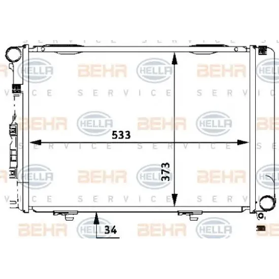 Racire Motor, Radiator HELLA 8MK 376 710-654