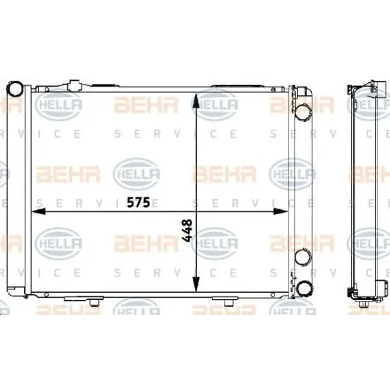 Racire Motor, Radiator HELLA 8MK 376 711-531