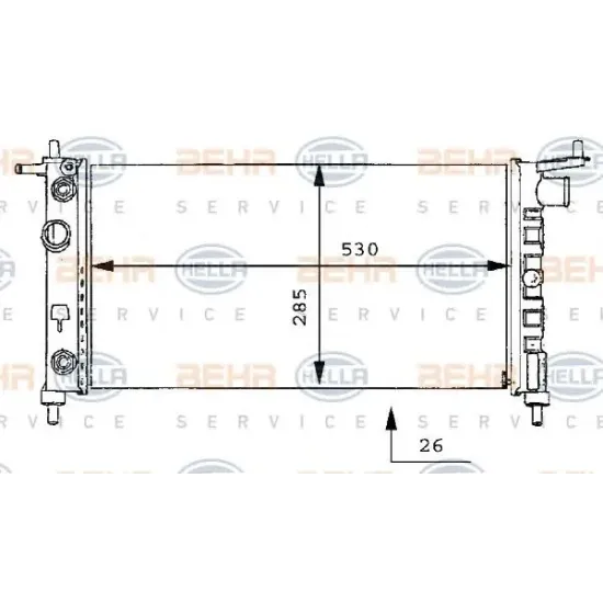 Racire Motor, Radiator HELLA 8MK 376 712-014