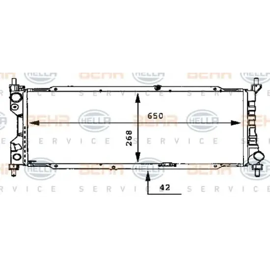 Racire Motor, Radiator HELLA 8MK 376 712-351