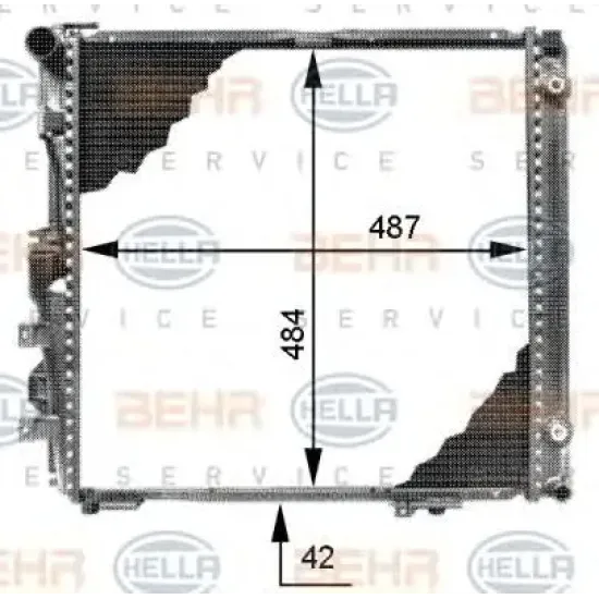 Racire Motor, Radiator HELLA 8MK 376 713-291