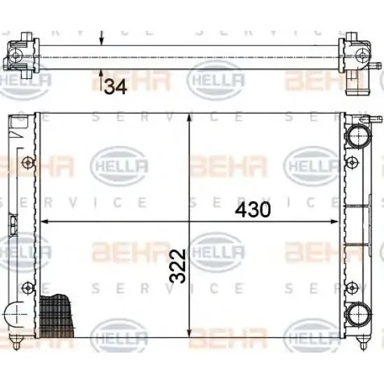 Racire Motor, Radiator HELLA 8MK 376 713-331