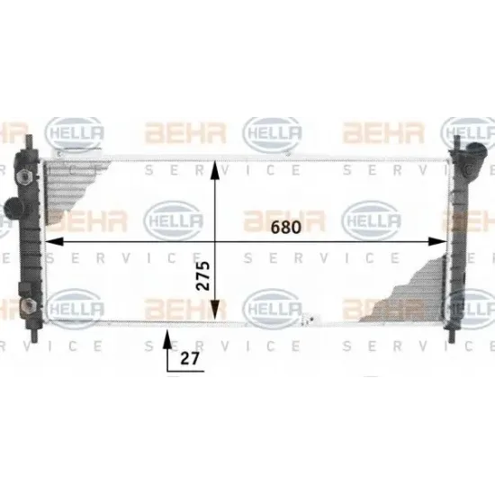 Racire Motor, Radiator HELLA 8MK 376 713-591