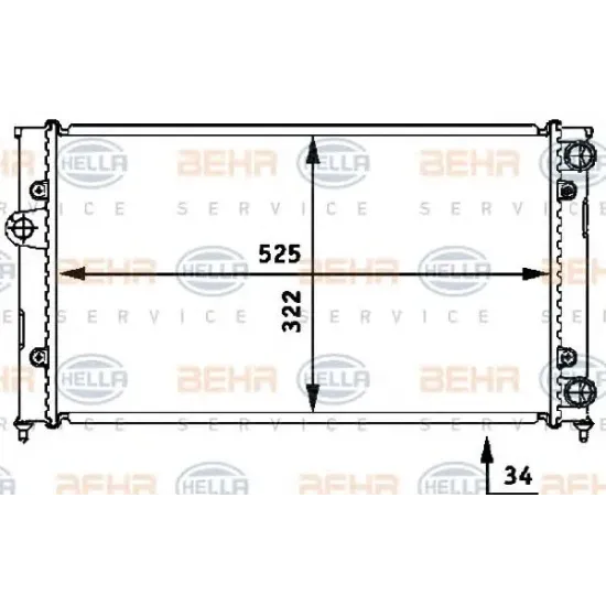 Racire Motor, Radiator HELLA 8MK 376 713-761