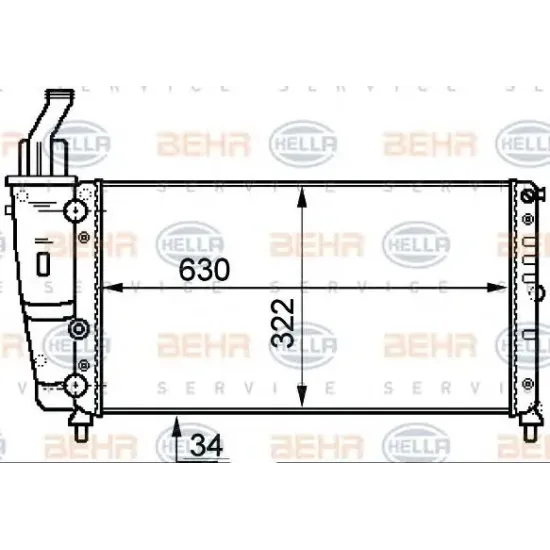 Racire Motor, Radiator HELLA 8MK 376 718-081