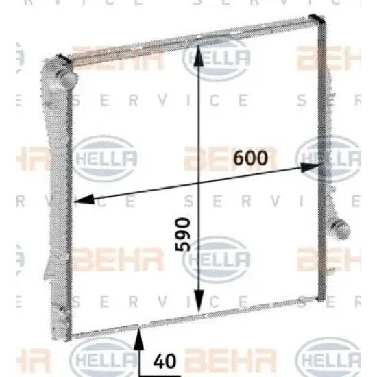 Racire Motor, Radiator HELLA 8MK 376 719-041