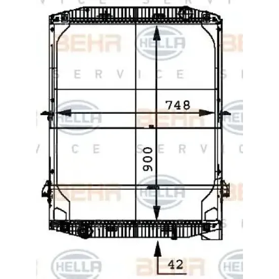 Racire Motor, Radiator HELLA 8MK 376 721-581