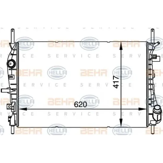 Racire Motor, Radiator HELLA 8MK 376 764-381