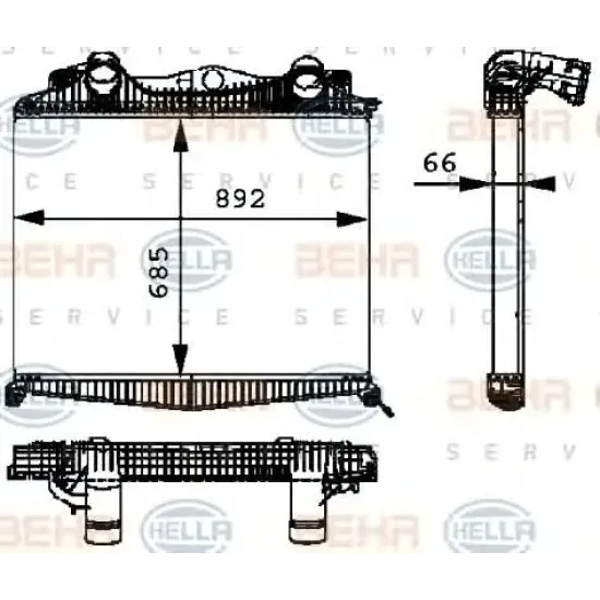 Intercooler, Compresor HELLA 8ML 376 724-221