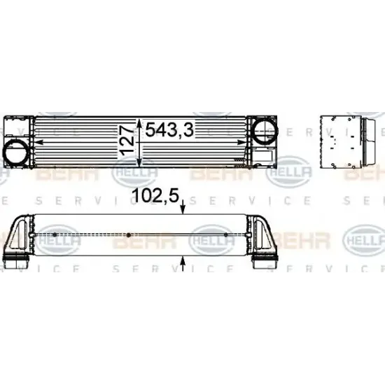 Intercooler, Compresor HELLA 8ML 376 746-051