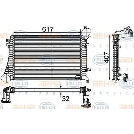 Intercooler, Compresor HELLA 8ML 376 746-071