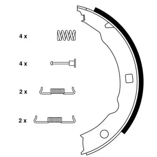 Set Saboti Frana, Frana de Mana TEXTAR 91054800