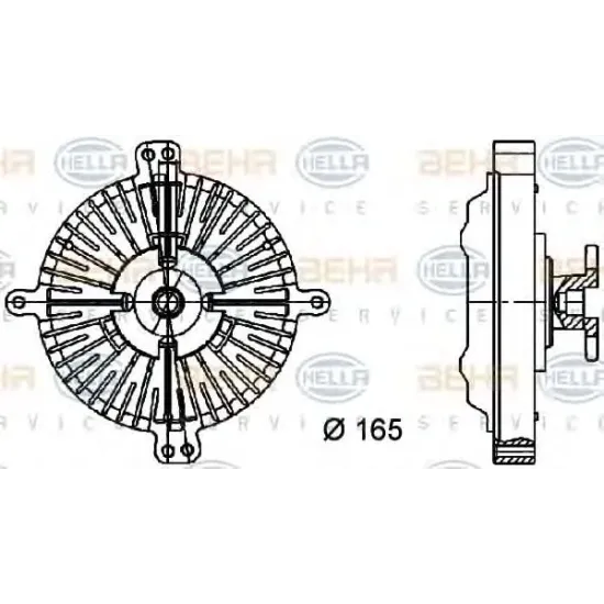 Ventilator Radiator, Cupla MAHLE ORIGINAL CFC 81 000P