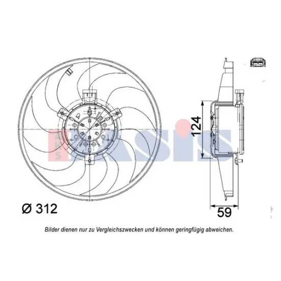 Ventilator, Radiator MAHLE ORIGINAL CFF 214 000P