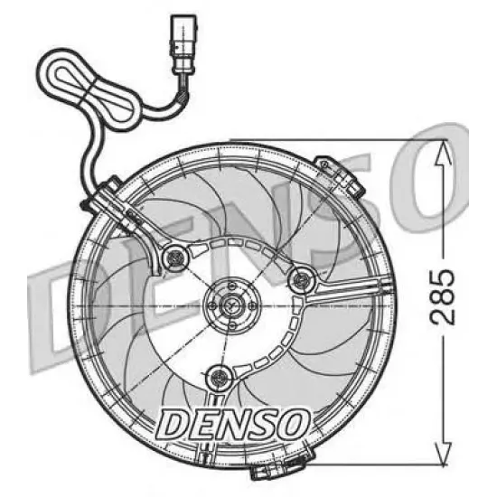 Ventilator, Radiator DENSO DER02005