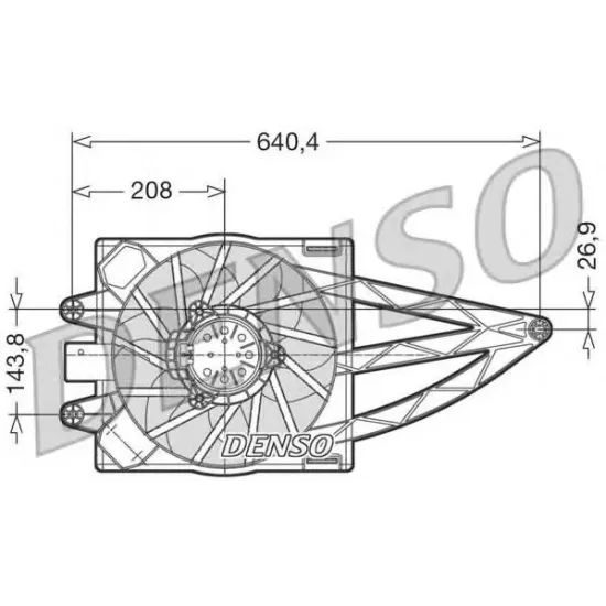 Ventilator, Radiator DENSO DER09018