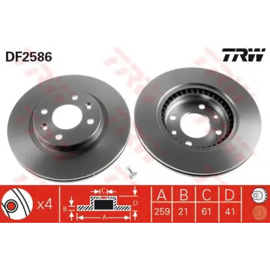 Disc Frana TRW DF2586