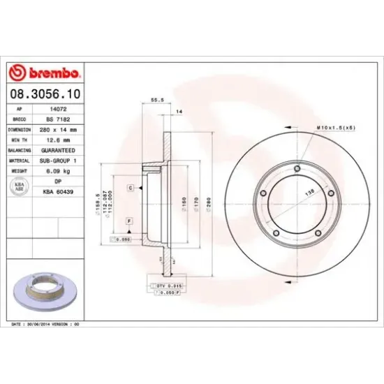 Disc Frana BREMBO 08.3056.10