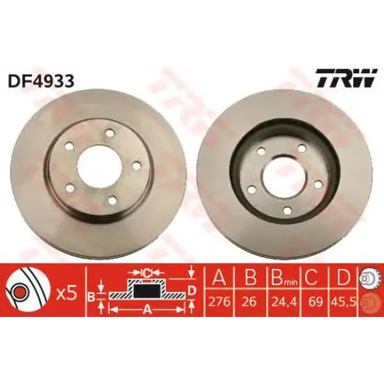 Disc Frana TRW DF4933