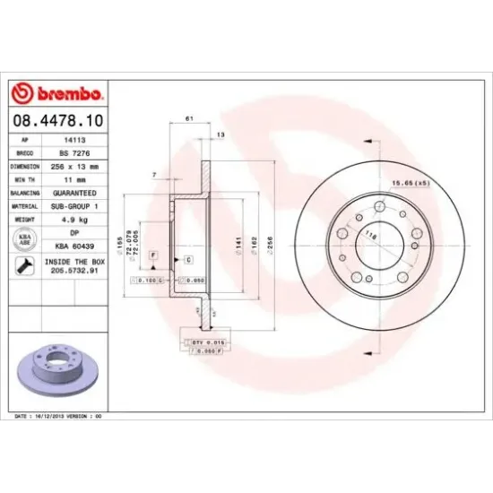 Disc Frana BREMBO 08.4478.10