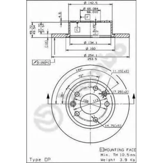 Disc Frana BREMBO 08.5646.10