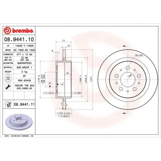 Disc Frana BREMBO 08.9441.10