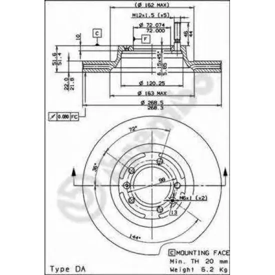 Disc Frana BREMBO 09.4115.10