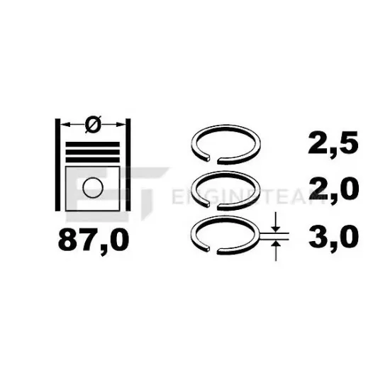 Set Segmenti Piston