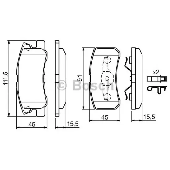 Set Placute Frana, Frana Disc BOSCH 0 986 424 717