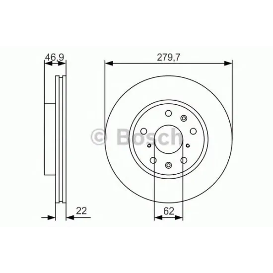 Disc Frana BOSCH 0 986 479 S58