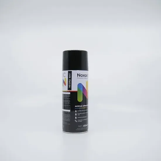 Vopsea spray culoare Negru Mat 450ml NOXARO 030